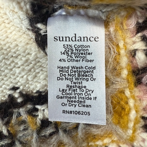 sundance knit collared Calder Fair Isle Sweater Size M - Picture 8 of 8